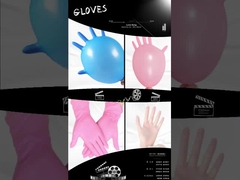 دستکش یکبار مصرف نیتریل صورتی مقاوم در برابر مواد شیمیایی برای آزمایشگاه