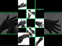 دستکش یکبار مصرف لاتکس مشکی کودکان بزرگسال با نوک انگشتان بافت