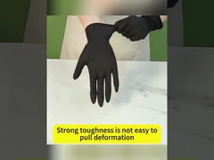 دستکش یکبار مصرف نیتریل با بافت الماس سیاه پودر برای صنعت خودرو